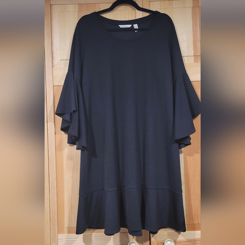 Isaac Mizrahi Live Black Long Sleeve Dress Size L